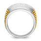 IBGoodman Two-tone Men's Polished and Textured 5-Stone 1 Carat AA Quality Diamond Ring - WBC