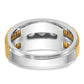 IBGoodman Two-tone Men's Polished and Textured 5-Stone 1 Carat AA Quality Diamond Ring - WBC