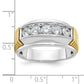 IBGoodman Two-tone Men's Polished and Textured 5-Stone 1 Carat AA Quality Diamond Ring - WBC