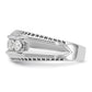 IBGoodman with Black Rhodium Men's Polished and Textured 5-Stone 1 Carat AA Quality Diamond Ring - WBC