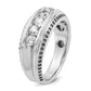 IBGoodman with Black Rhodium Men's Polished and Textured 5-Stone 1 Carat AA Quality Diamond Ring - WBC