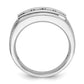 IBGoodman Men's Polished Brushed and Grooved 5-Stone 1 Carat AA Quality Diamond Ring - WBC