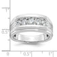 IBGoodman Men's Polished Brushed and Grooved 5-Stone 1 Carat AA Quality Diamond Ring - WBC