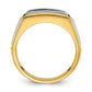 IBGoodman Two-tone Men's Polished and Grooved 3-Stone 1 Carat AA Quality Diamond Ring - WBC