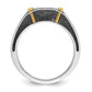 IB Goodman Two-tone Mens Polished and Satin 1/2 carat Diamond Complete Ring - WBC