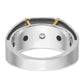 IB Goodman Two-tone Mens Polished and Satin 1/2 carat Diamond Complete Ring - WBC
