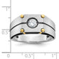 IB Goodman Two-tone Mens Polished and Satin 1/2 carat Diamond Complete Ring - WBC