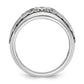IBGoodman with Black Rhodium Men's Polished and Textured 5-Stone 1/2 Carat AA Quality Diamond Ring - WBC