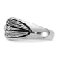 IBGoodman with Black Rhodium Men's Polished and Textured 5-Stone 1/2 Carat AA Quality Diamond Ring - WBC