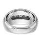 IBGoodman with Black Rhodium Men's Polished and Textured 5-Stone 1/2 Carat AA Quality Diamond Ring - WBC