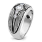 IBGoodman with Black Rhodium Men's Polished and Textured 5-Stone 1/2 Carat AA Quality Diamond Ring - WBC