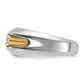 IBGoodman Two-tone Men's Polished Graduated 5-Stone 1/2 Carat AA Quality Diamond Ring - WBC