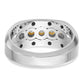 IBGoodman Two-tone Men's Polished Graduated 5-Stone 1/2 Carat AA Quality Diamond Ring - WBC