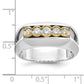 IBGoodman Two-tone Men's Polished Graduated 5-Stone 1/2 Carat AA Quality Diamond Ring - WBC