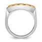 IBGoodman Two-tone Men's Polished Graduated 5-Stone 1 Carat AA Quality Diamond Ring - WBC