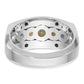 IBGoodman Two-tone Men's Polished Graduated 5-Stone 1 Carat AA Quality Diamond Ring - WBC