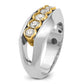 IBGoodman Two-tone Men's Polished Graduated 5-Stone 1 Carat AA Quality Diamond Ring - WBC