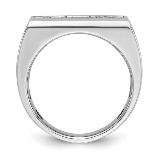 IBGoodman Men's Polished and Satin 4-Stone 1 Carat AA Quality Diamond Ring - WBC