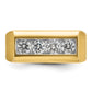 IBGoodman Men's Polished and Satin 4-Stone 1 Carat AA Quality Diamond Ring - WBC