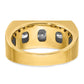 IBGoodman Men's Polished and Satin 4-Stone 1 Carat AA Quality Diamond Ring - WBC