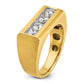 IBGoodman Men's Polished and Satin 4-Stone 1 Carat AA Quality Diamond Ring - WBC