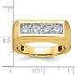 IBGoodman Men's Polished and Satin 4-Stone 1 Carat AA Quality Diamond Ring - WBC