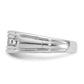 IBGoodman Men's Polished and Grooved 7-Stone Square 1 Carat AA Quality Diamond Ring - WBC