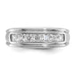 IBGoodman Men's Polished and Grooved 7-Stone Square 1 Carat AA Quality Diamond Ring - WBC