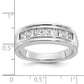 IBGoodman Men's Polished and Grooved 7-Stone Square 1 Carat AA Quality Diamond Ring - WBC