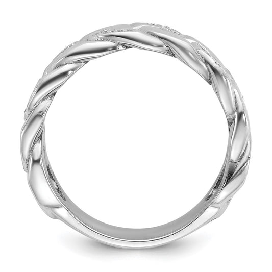 IB Goodman Mens Link Design 1/8 carat Diamond Complete Ring - WBC