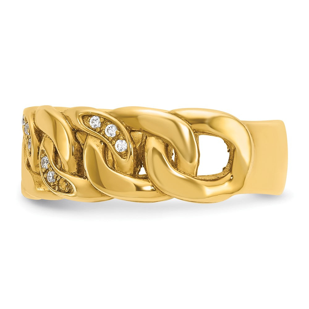 IB Goodman Mens Link Design 1/8 carat Diamond Complete Ring - WBC