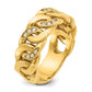 IB Goodman Mens Link Design 1/8 carat Diamond Complete Ring - WBC