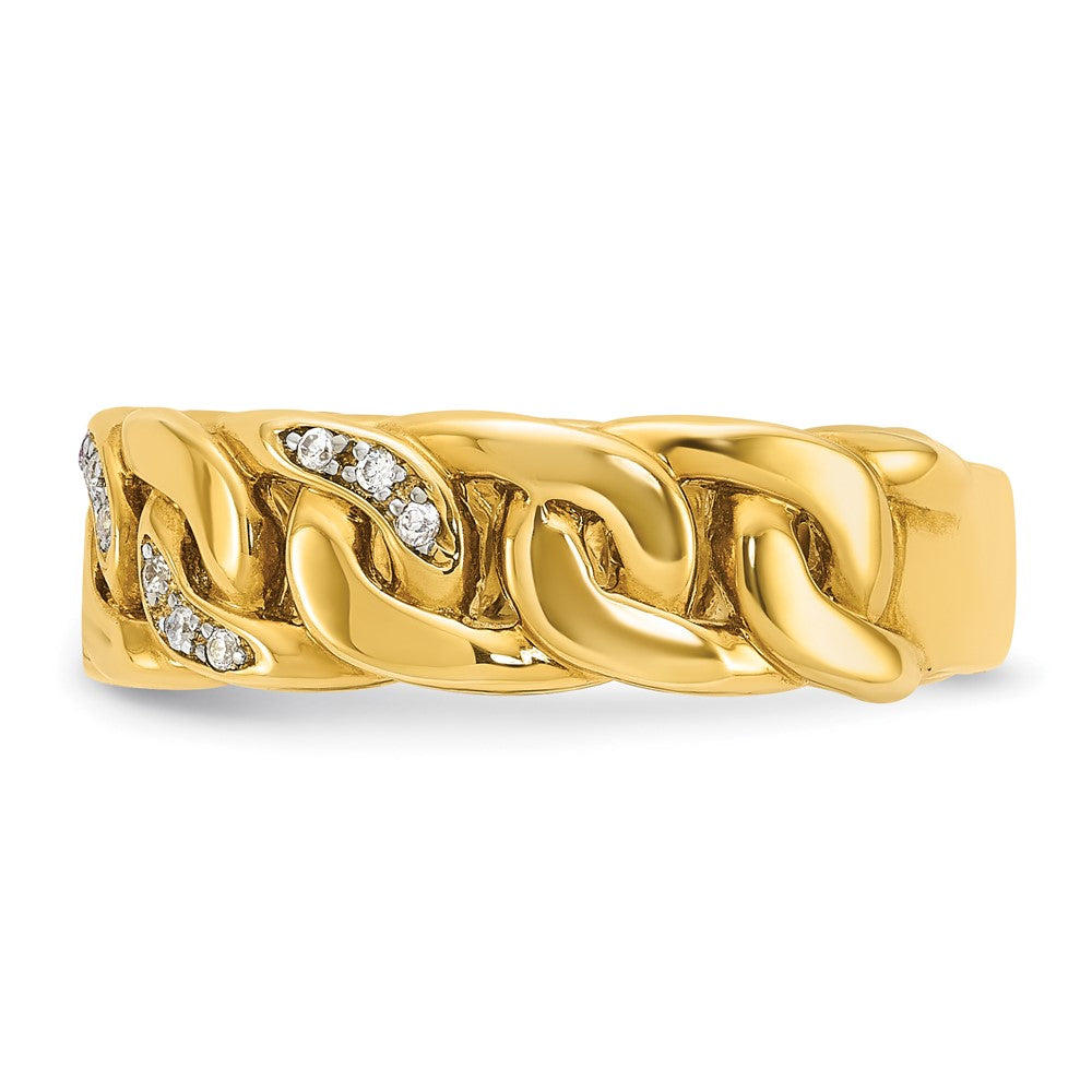 IB Goodman Mens Link Design 1/8 carat Diamond Complete Ring - WBC