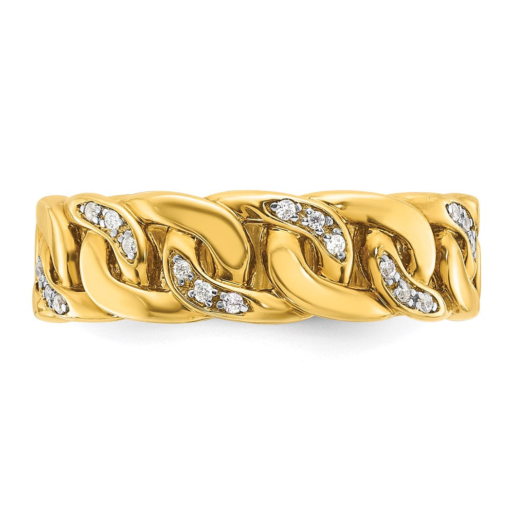 IB Goodman Mens Link Design 1/8 carat Diamond Complete Ring - WBC