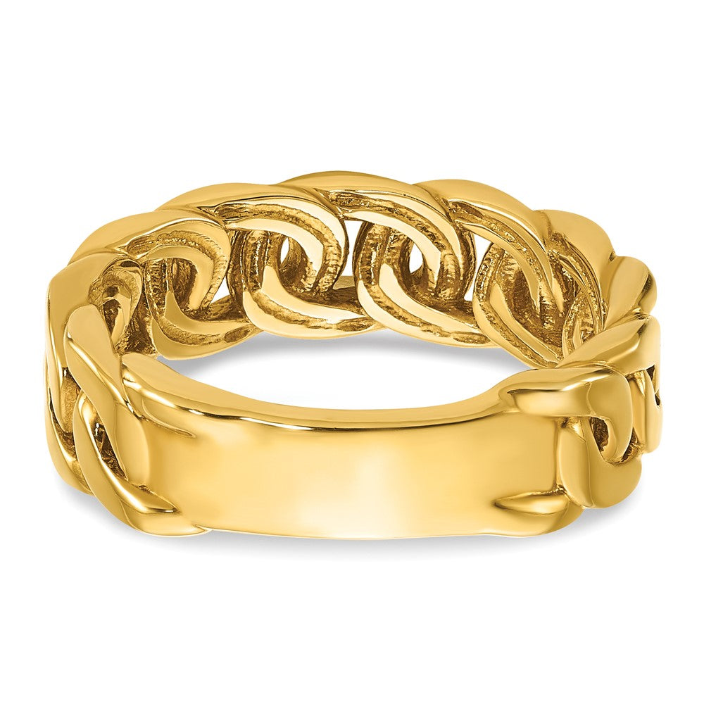 IB Goodman Mens Link Design 1/8 carat Diamond Complete Ring - WBC