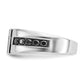 IBGoodman Men's Polished and Grooved Black and 1 Carat AA Quality Diamond Ring - WBC