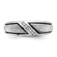 IBGoodman with Black Rhodium Men's Polished and Satin 1/15 Carat AA Quality Diamond Ring - WBC