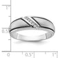 IBGoodman with Black Rhodium Men's Polished and Satin 1/15 Carat AA Quality Diamond Ring - WBC