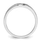 IBGoodman with Black Rhodium Men's Polished Satin and Grooved 1/8 Carat AA Quality Black and Diamond Ring - WBC