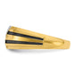 IB Goodman with Black and Rhodium Mens Polished Satin and Grooved 7-Stone 1/20 Carat AA Diamond Ring - WBC
