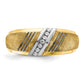 IB Goodman with Black and Rhodium Mens Polished and Satin 7-Stone 1/20 Carat AA Diamond Ring - WBC