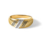 IB Goodman with Black and Rhodium Mens Polished and Satin 7-Stone 1/20 Carat AA Diamond Ring - WBC