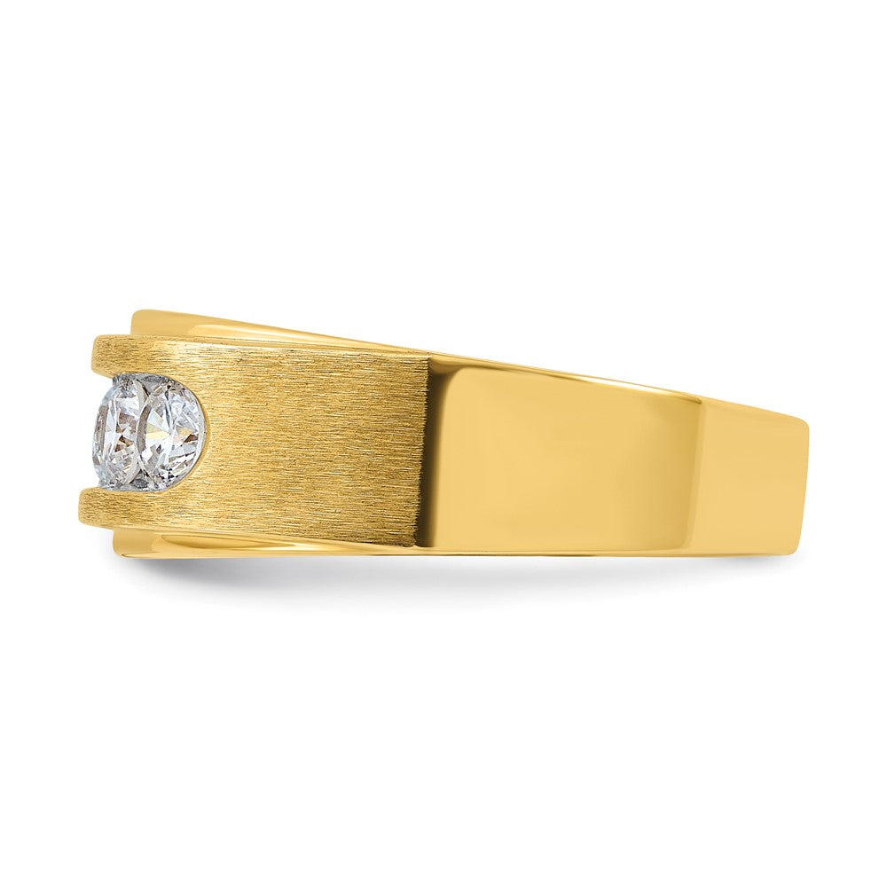 IBGoodman Men's Polished and Brushed 5-Stone 1 Carat AA Quality Diamond Ring - WBC