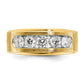 IBGoodman Men's Polished and Brushed 5-Stone 1 Carat AA Quality Diamond Ring - WBC