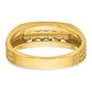 IBGoodman Men's Polished Satin and Grooved 2-Row 5/8 Carat AA Quality Diamond Ring - WBC