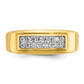 IB Goodman Mens Polished 2-Row 1/3 Carat AA Quality Diamond Ring - WBC
