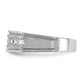 IBGoodman Men's Polished Brushed and Grooved 9-Stone 1/2 Carat AA Quality Diamond Ring - WBC