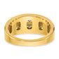 IBGoodman with Rhodium Men's Polished Two-Row 3/4 Carat AA Quality Diamond Ring - WBC
