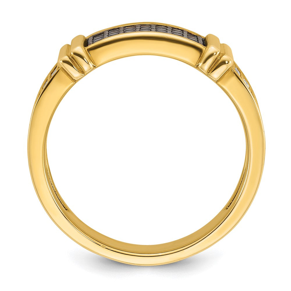 IB Goodman Mens 5/8 carat Black and Diamond Complete Ring - WBC