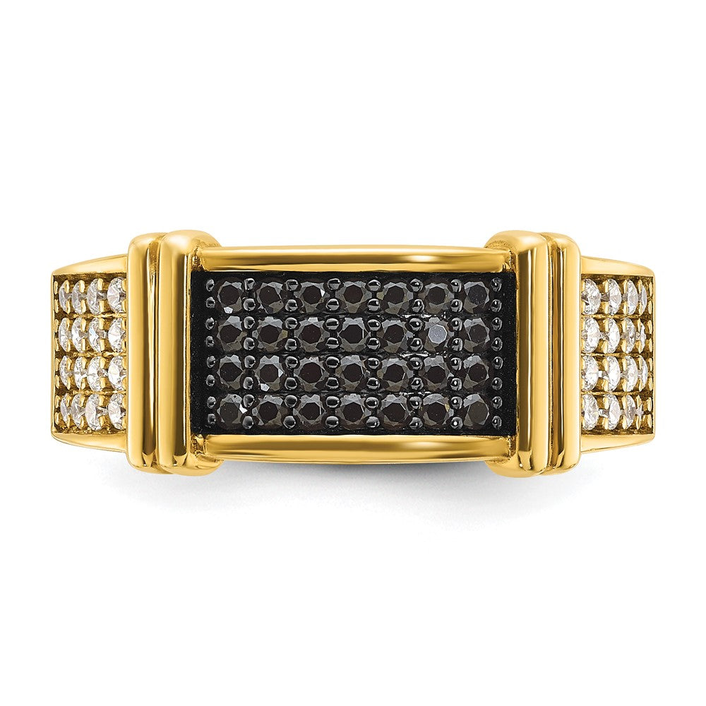 IB Goodman Mens 5/8 carat Black and Diamond Complete Ring - WBC